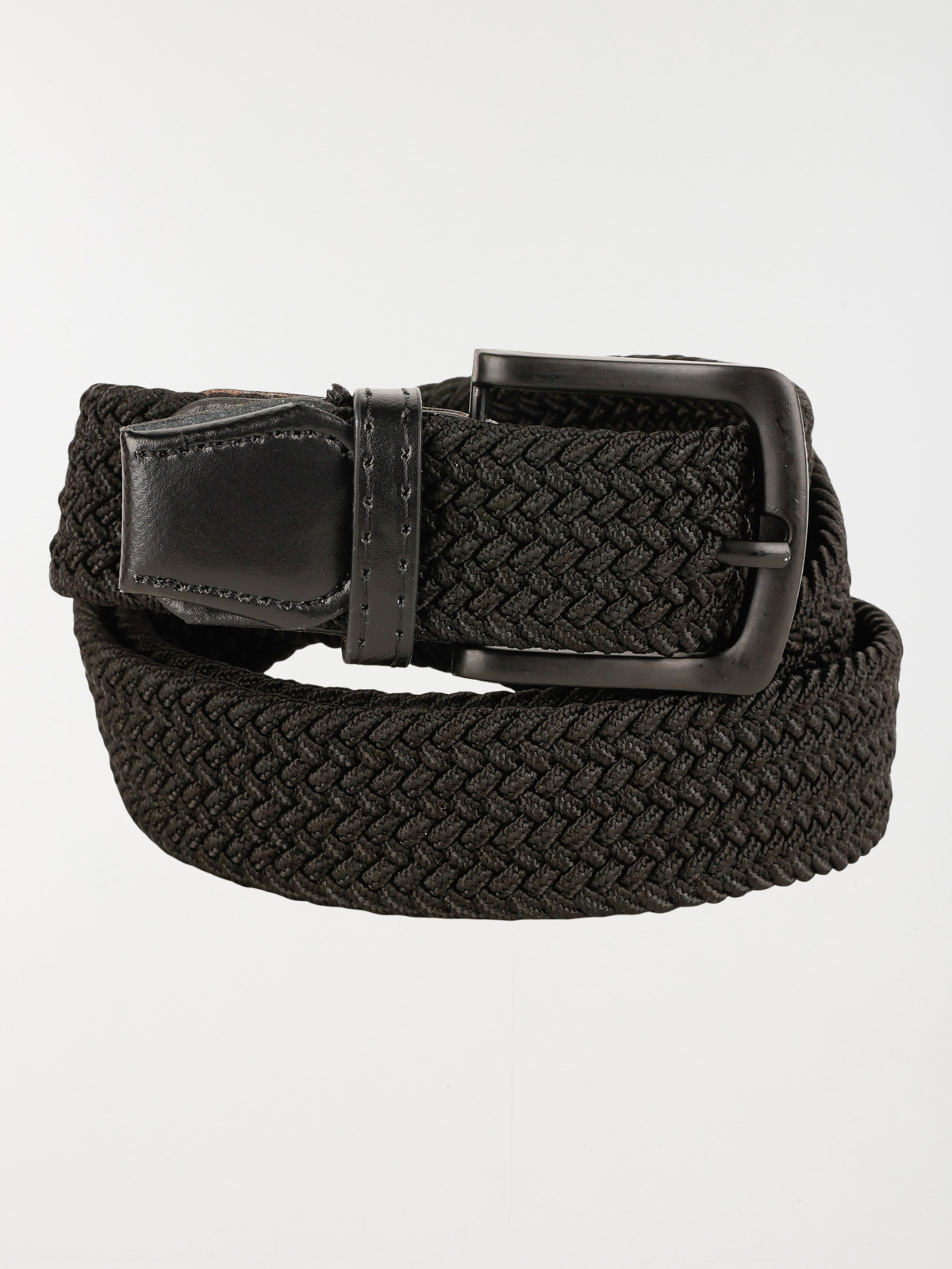 Ceinture noire élastiquée homme