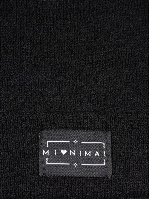 Bonnet revers noir femme