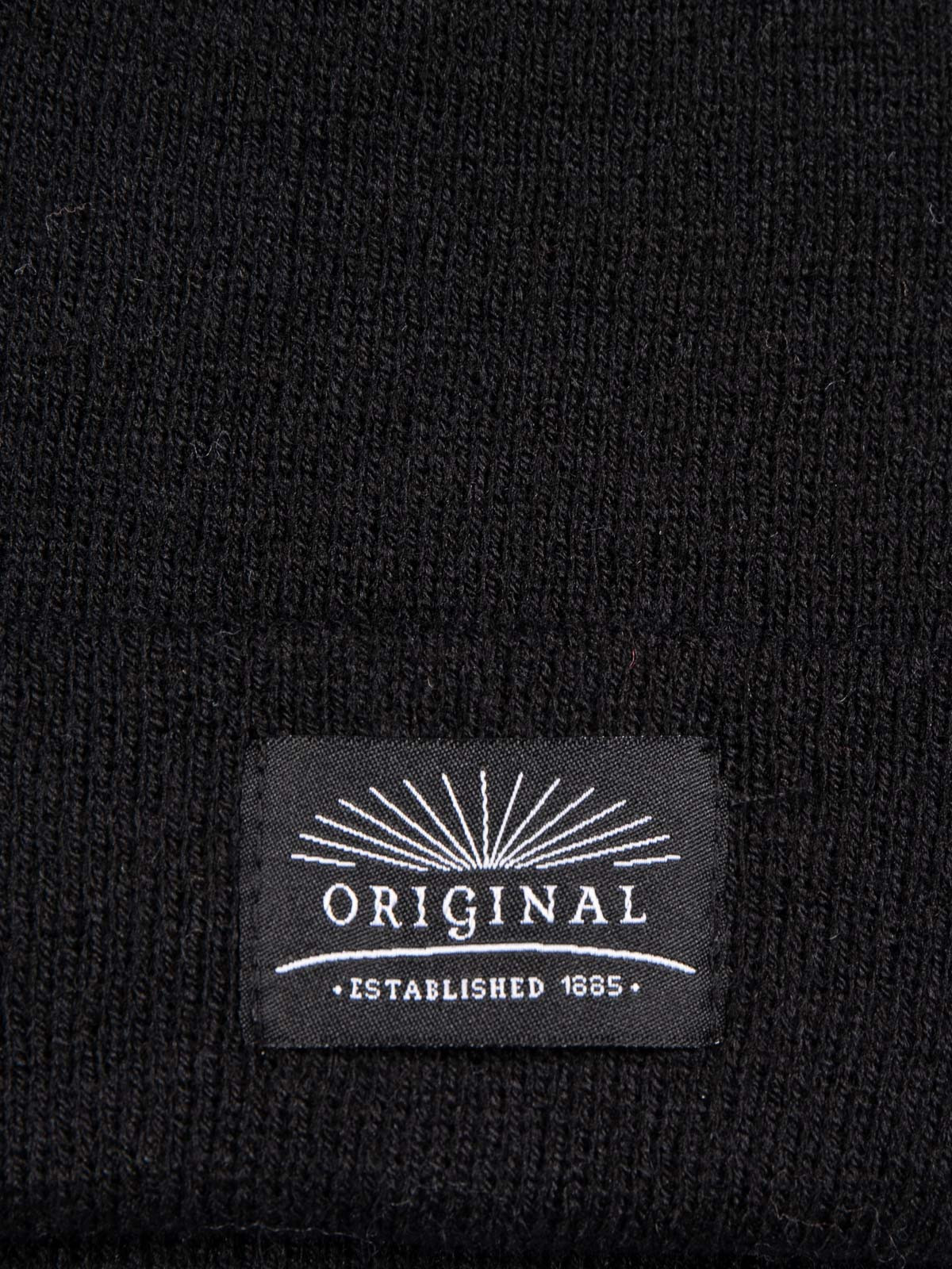 Bonnet revers noir homme