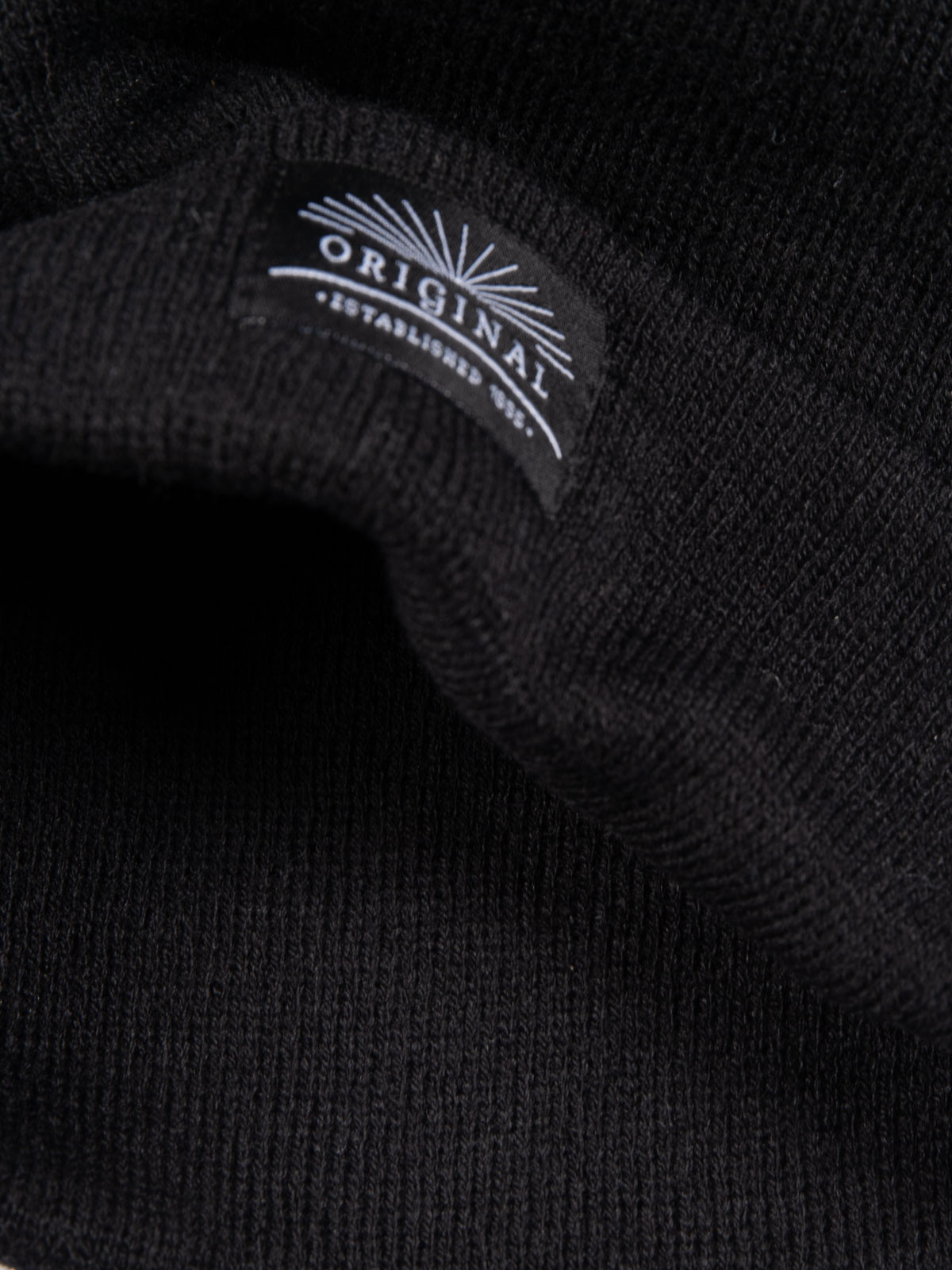 Bonnet revers noir homme