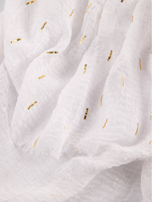 Foulard écru et traits...