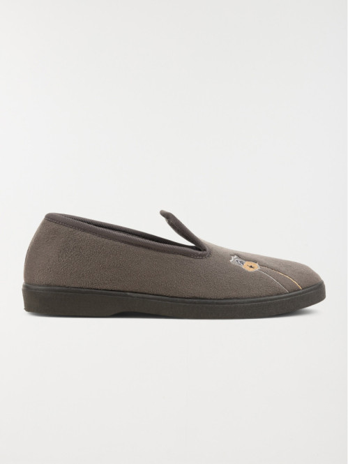 Chaussons coloris gris...