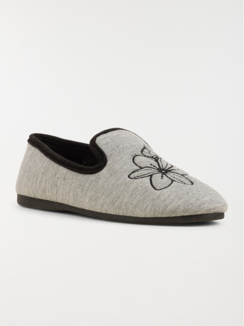 Chaussons brodés fleurs femme (36-41) Chaussons brodés fleurs femme (36-41)