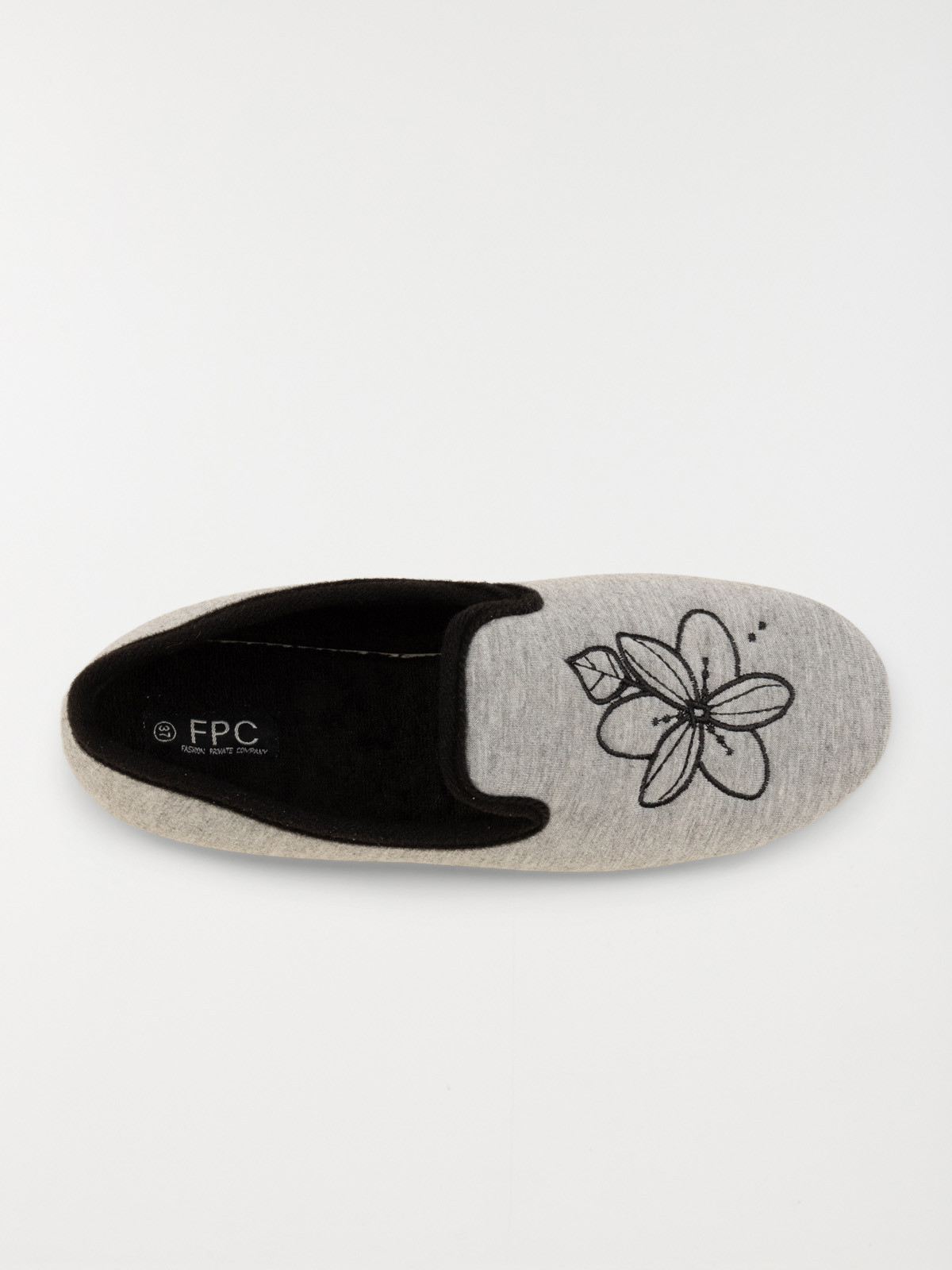 Chaussons brodés fleurs femme (36-41) Chaussons brodés fleurs femme (36-41)