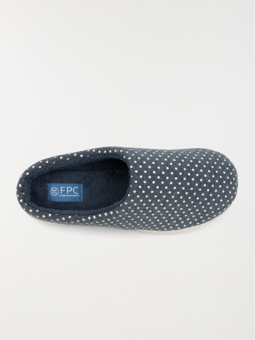 Chausson femme motif pois...