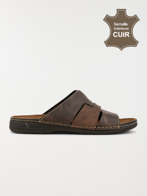 Nu-pieds marrons homme (40-45)