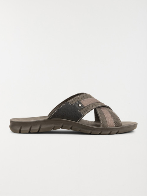 Mule homme coloris gris (40-46)