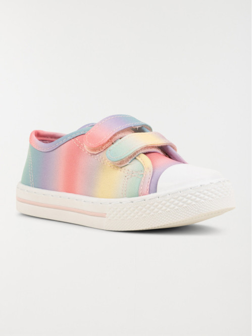 Tennis toile multicolore fille (24-30) Tennis toile multicolore fille (24-30)