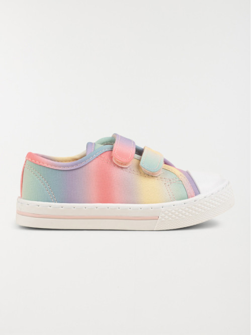 Tennis toile multicolore fille (24-30) Tennis toile multicolore fille (24-30)