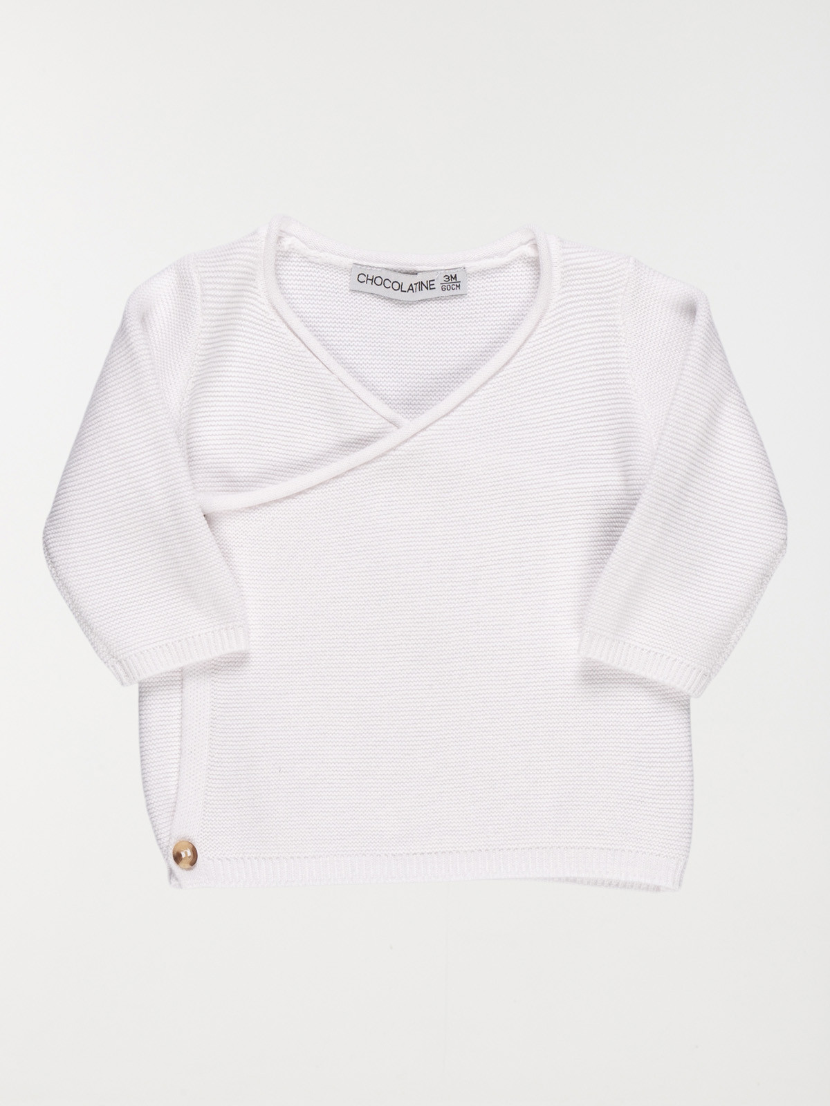 Brassière naissance coloris blanc (0-3M)
