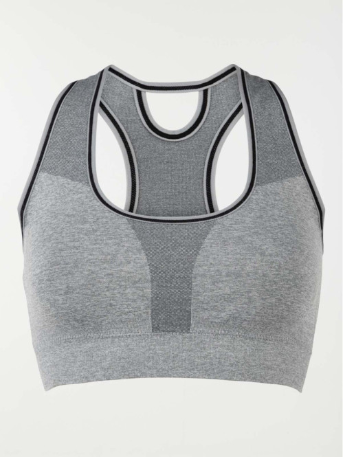 Brassière sport grise femme