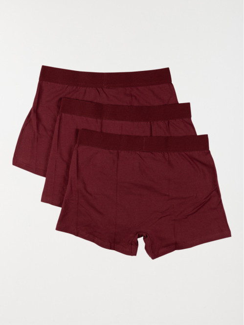 Lot de 3 boxers en microfibre - Bleu - - 6.00