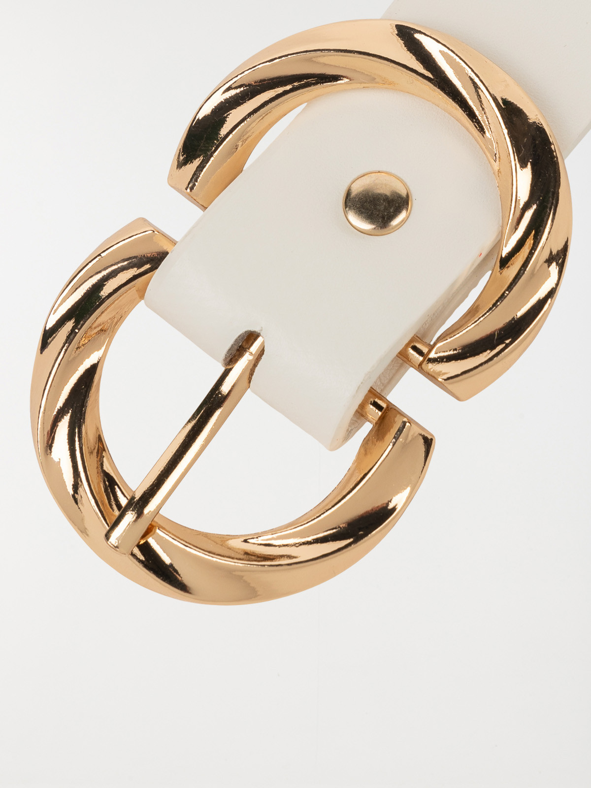 Ceinture blanche boucle dorée femme Ceinture blanche boucle dorée femme