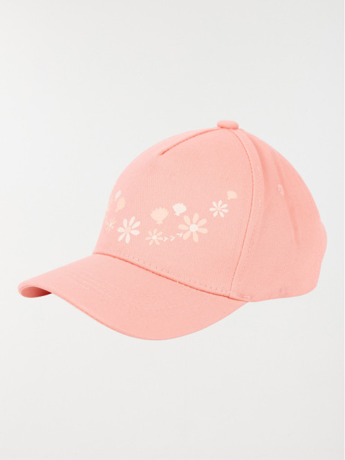 Casquette imprimée sorbet fraise fille