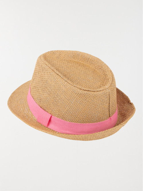 Chapeau paille ruban sorbet...
