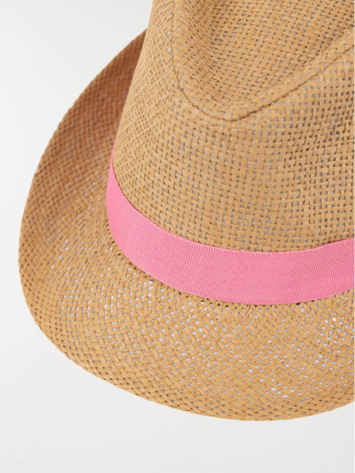 Chapeau paille ruban sorbet...