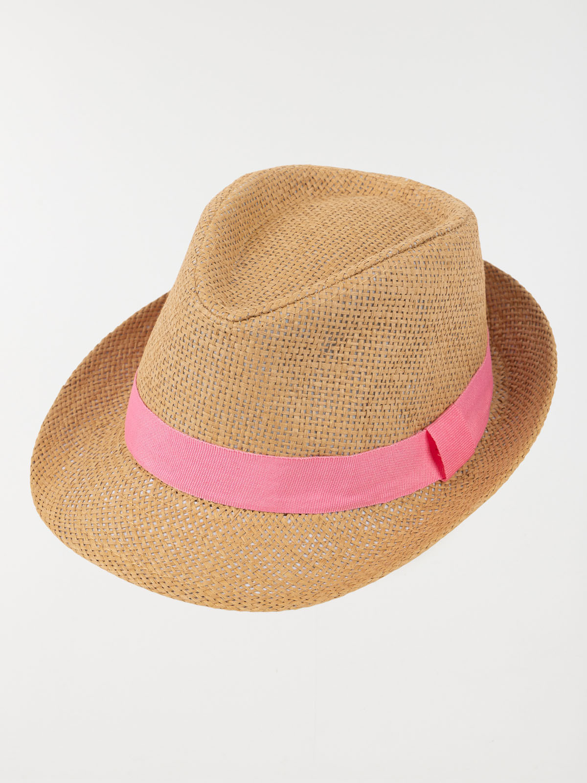 Chapeau paille ruban sorbet fraise fille