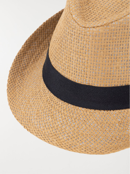 Chapeau paille ruban marine...