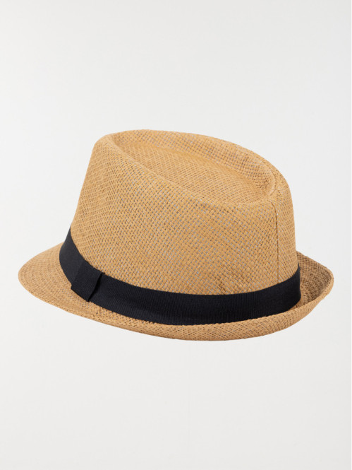 Chapeau paille ruban marine...