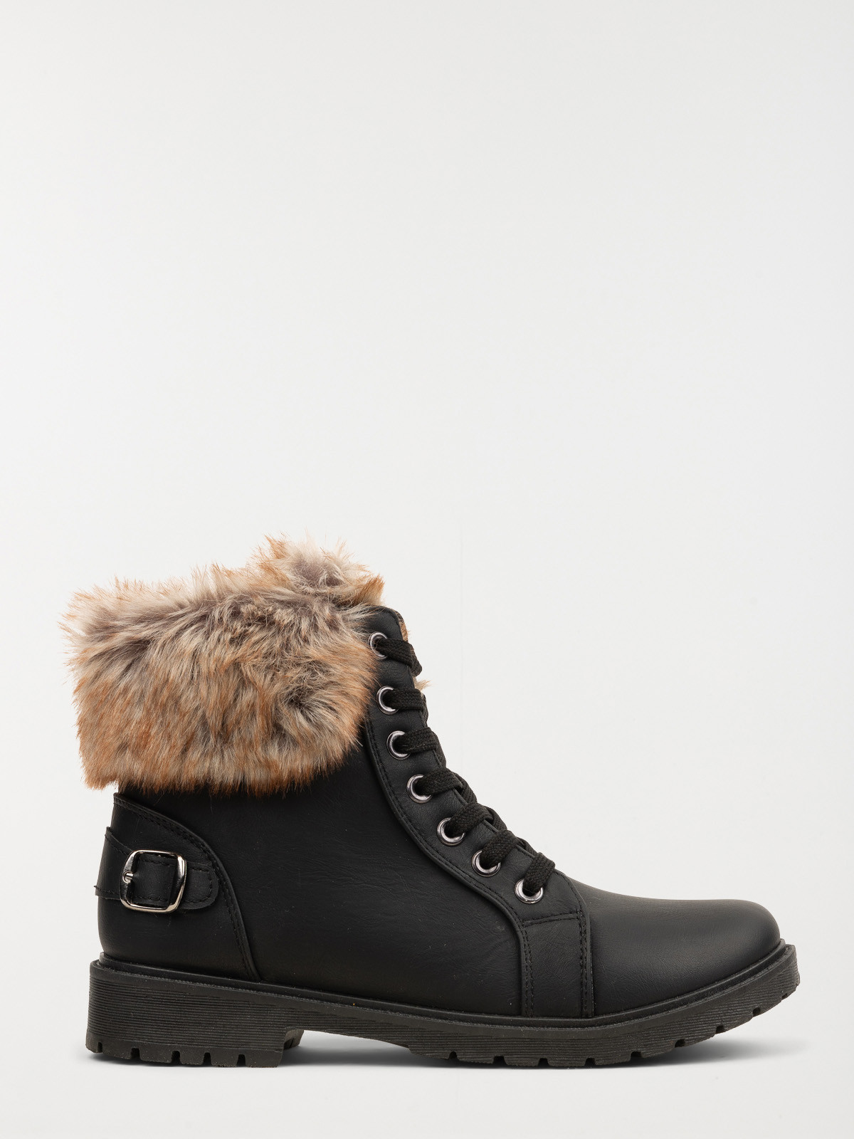 Bottines fourrées noires femme (37-42)