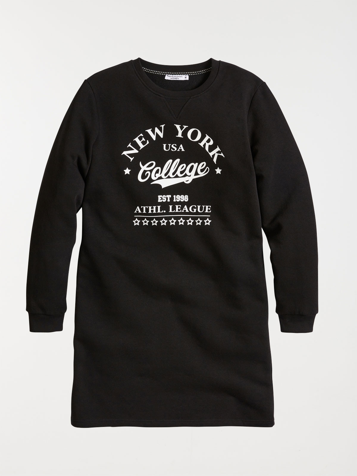 Robe sweat New-York noire femme