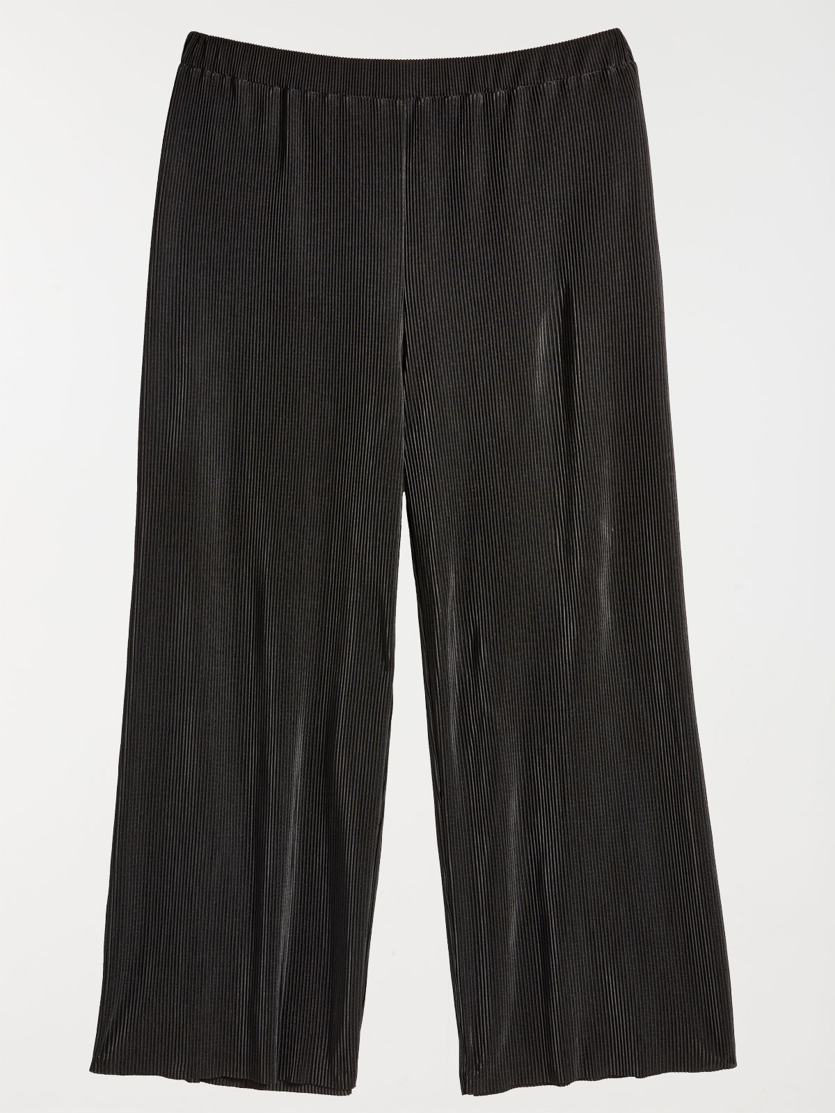 Pantalon plissé grande taille femme