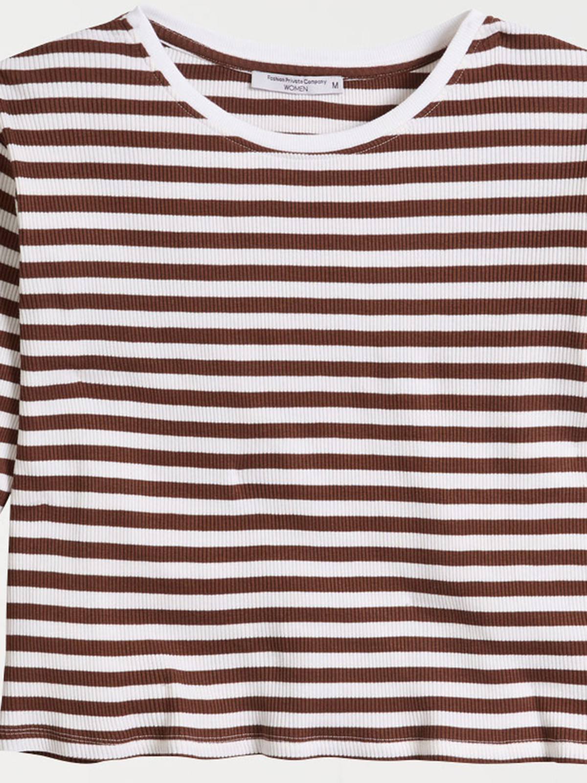 Tee-shirt rayé blanc femme