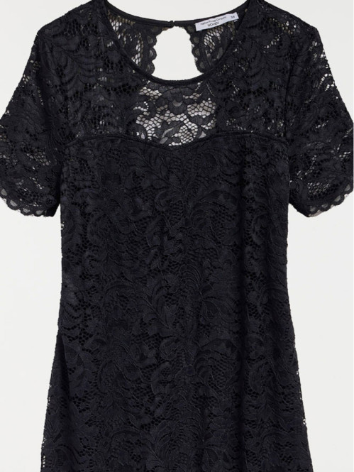 Robe en dentelle noire femme Robe en dentelle noire femme