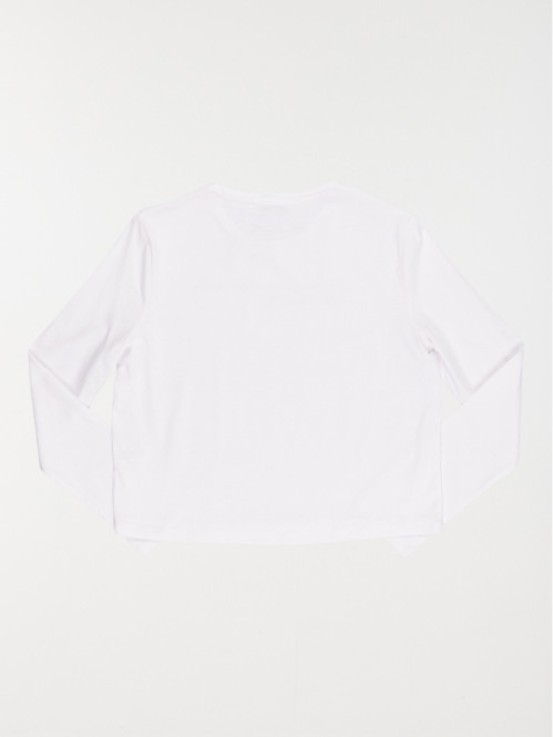 T-shirt message blanc fille...