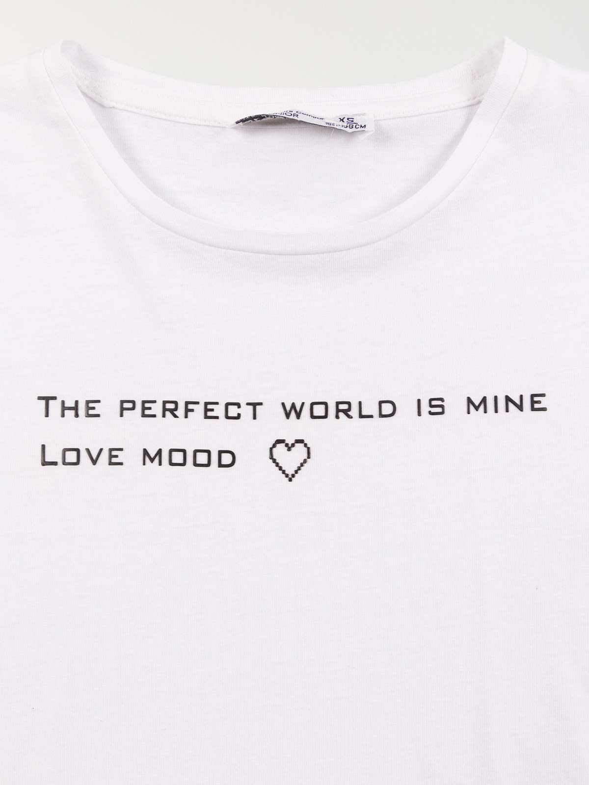 T-shirt message blanc fille (XXS-M) T-shirt message blanc fille (XXS-M)