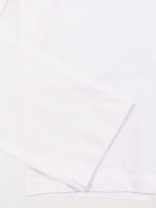 T-shirt message blanc fille...