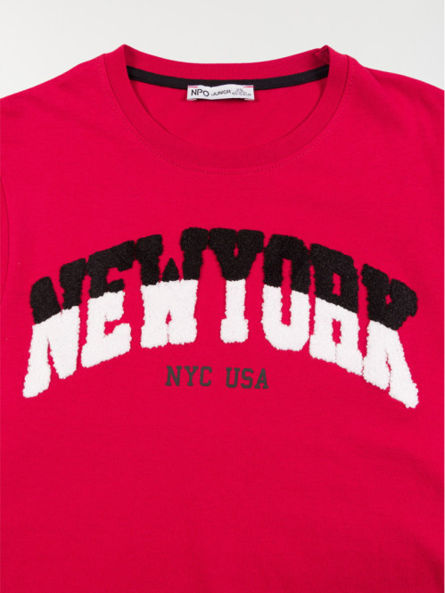T-shirt imprimé carmin...