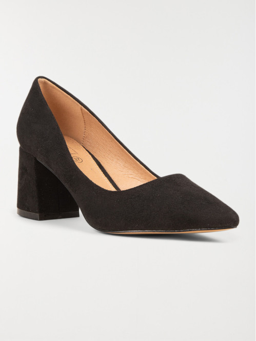 Escarpin femme noir suedine 36 41