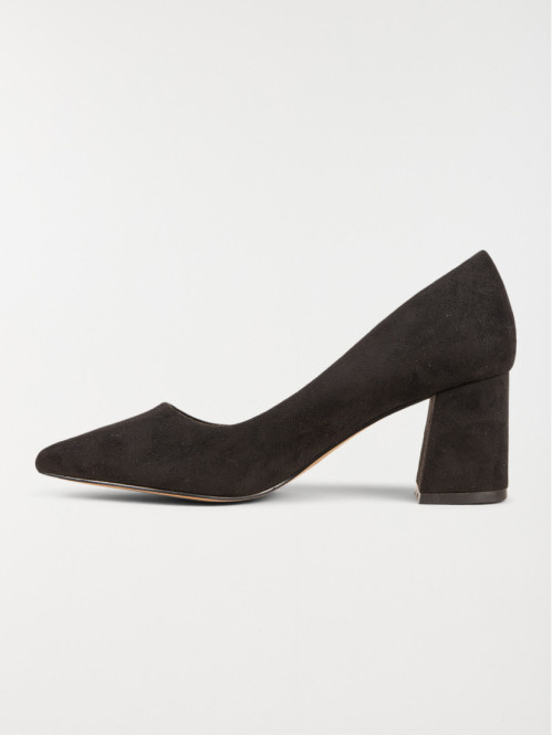 Escarpin femme noir suédine (36-41)