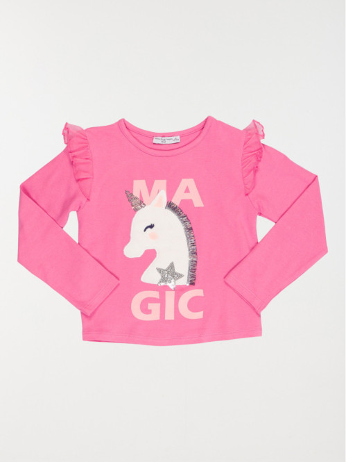 Tee-shirt motif licorne fille (3-8A)