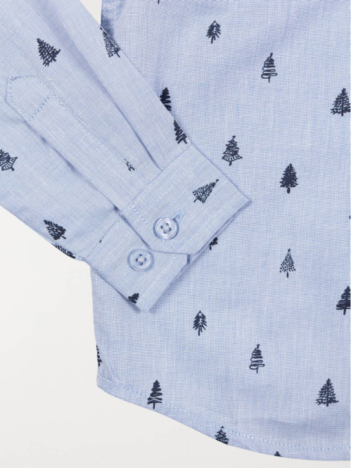 Chemise bleu ciel garçon (3-12A) Chemise bleu ciel garçon (3-12A)