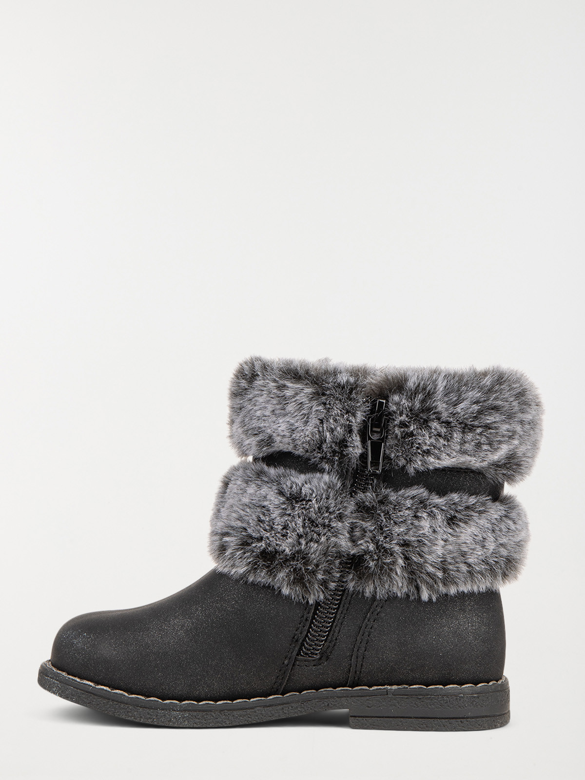 Bottines noires fourrées fille (24-30)