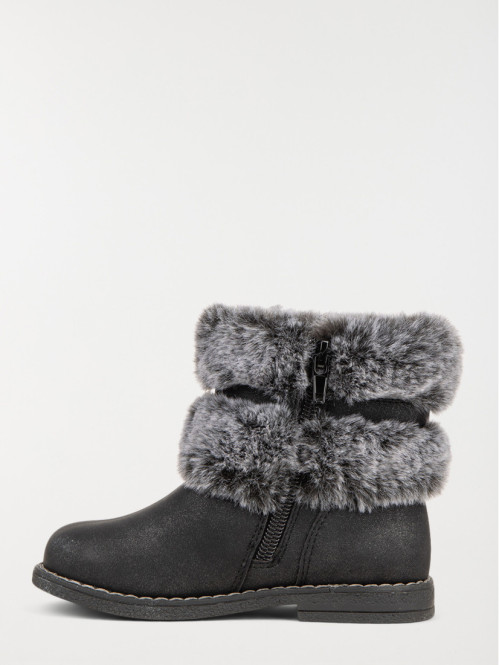 Bottines noires fourrées...