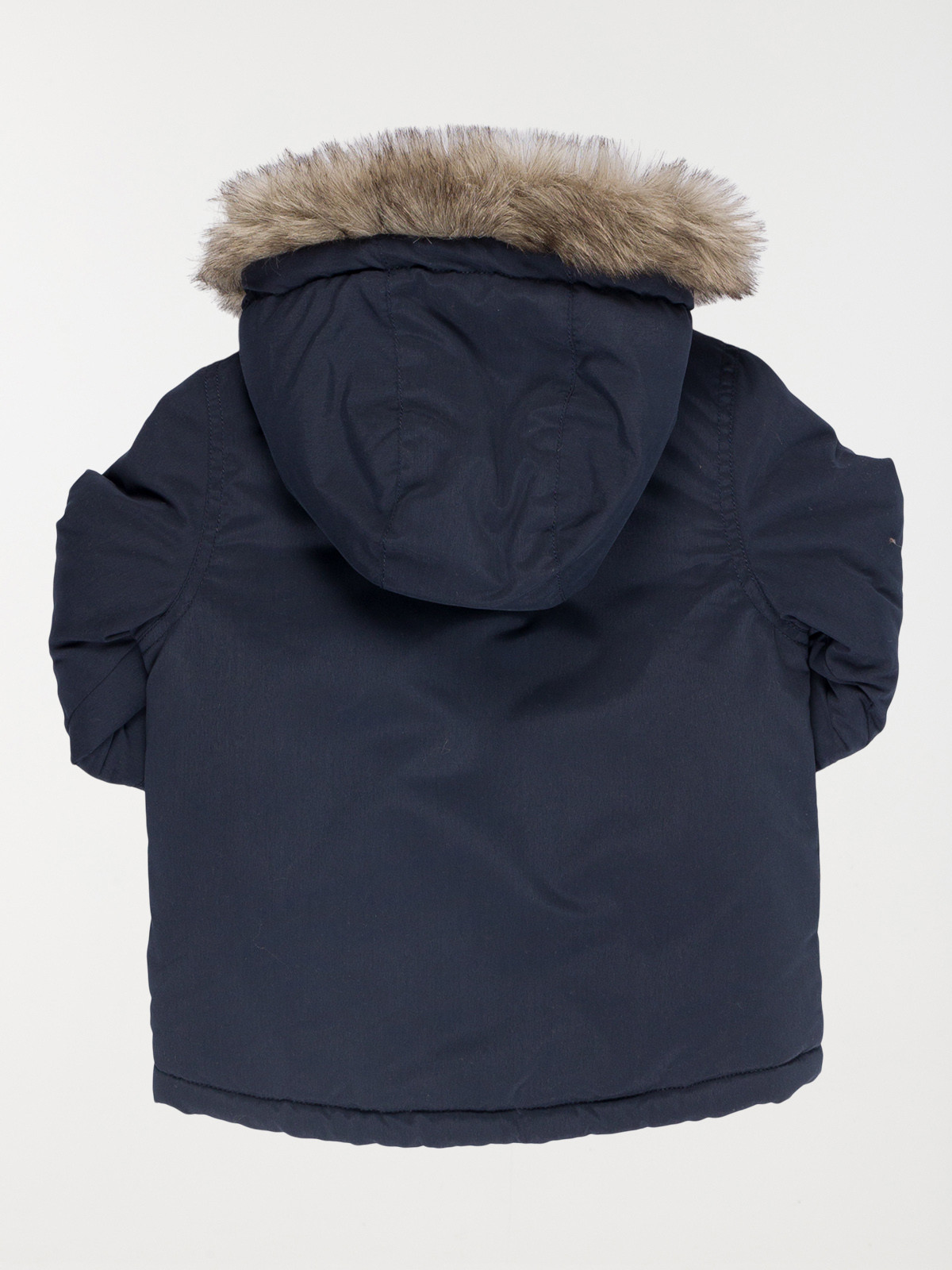 Parka à capuche marine fille (3-36M)