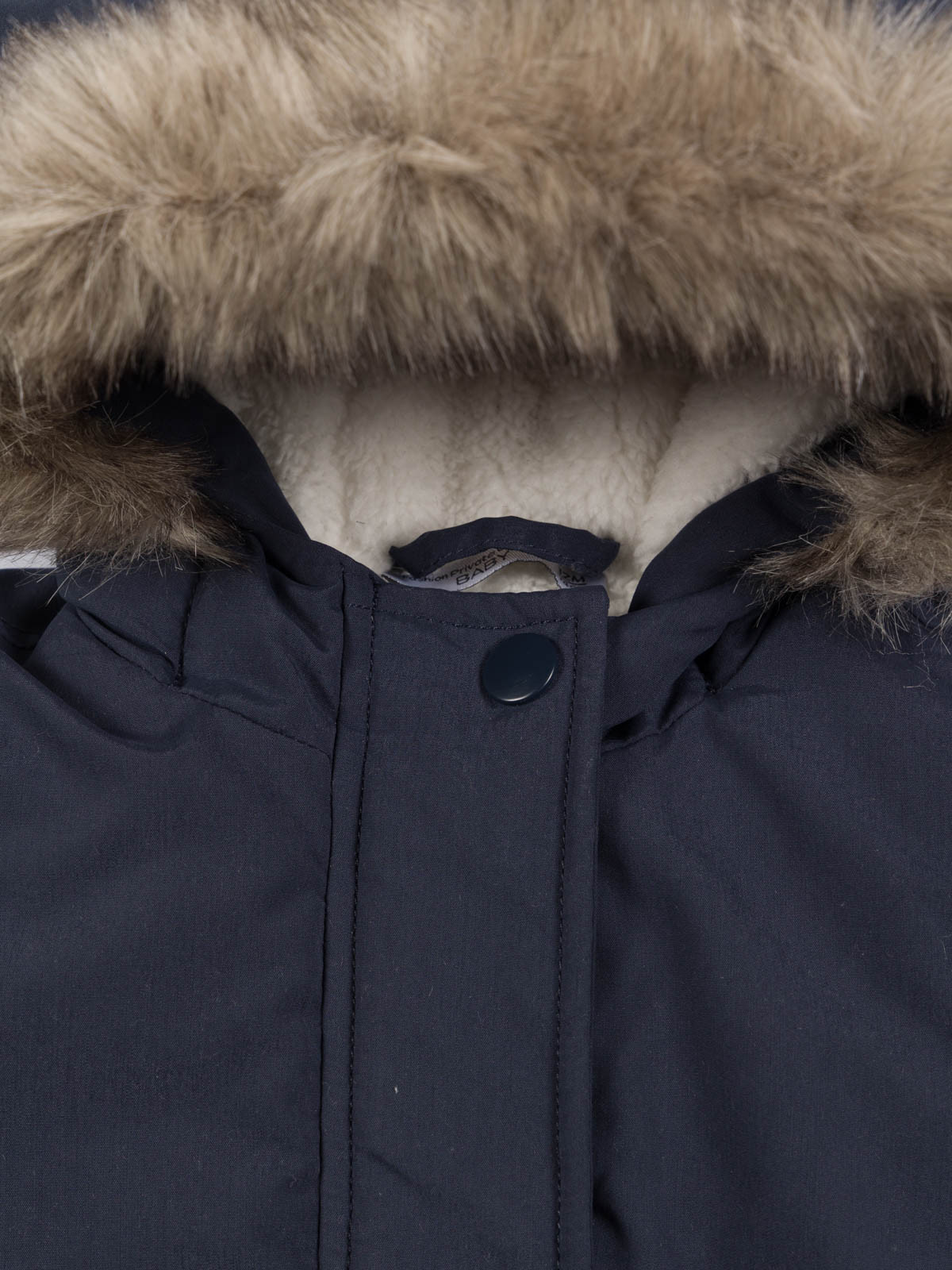 Parka à capuche marine fille (3-36M)