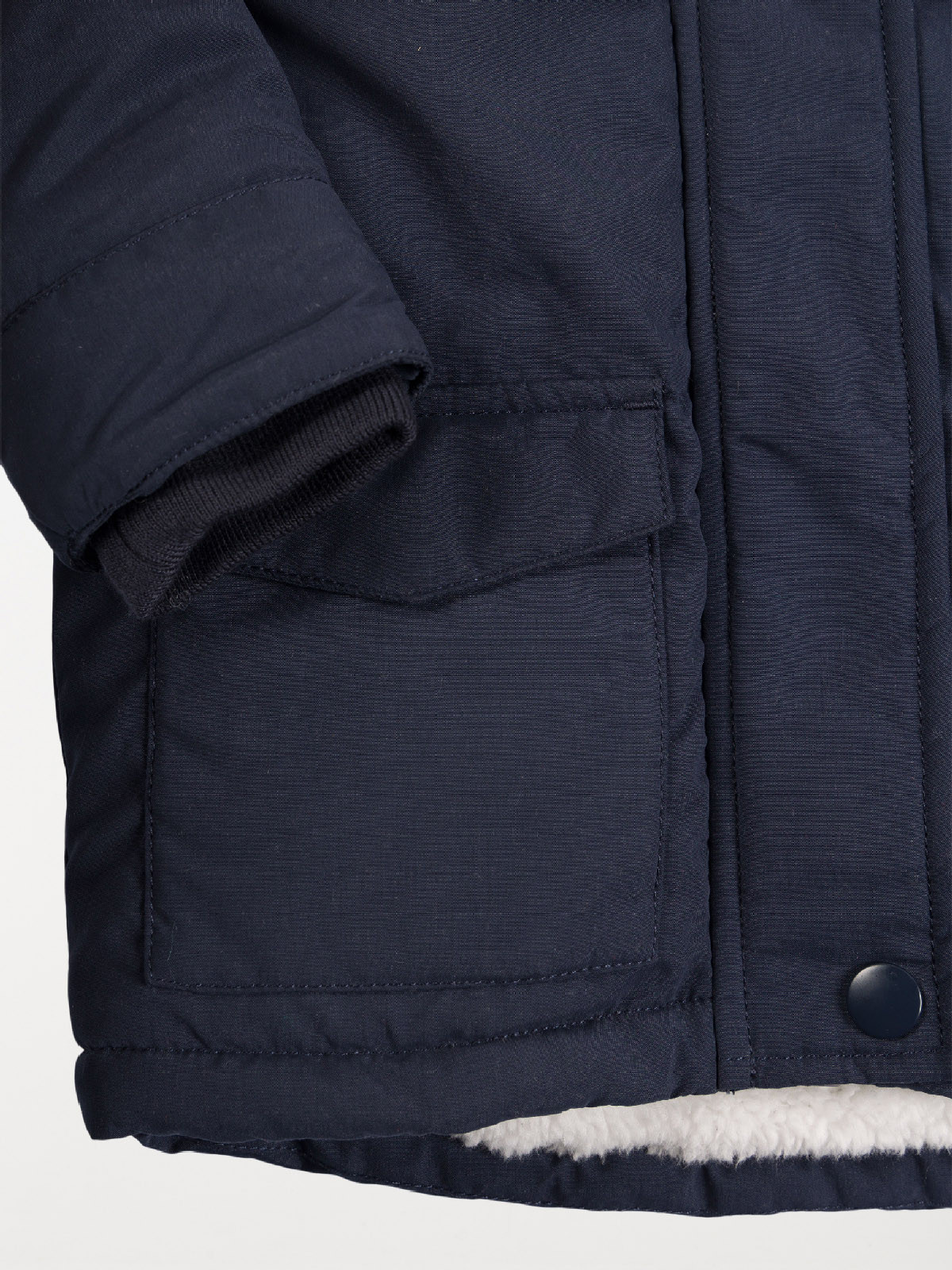 Parka à capuche marine fille (3-36M)