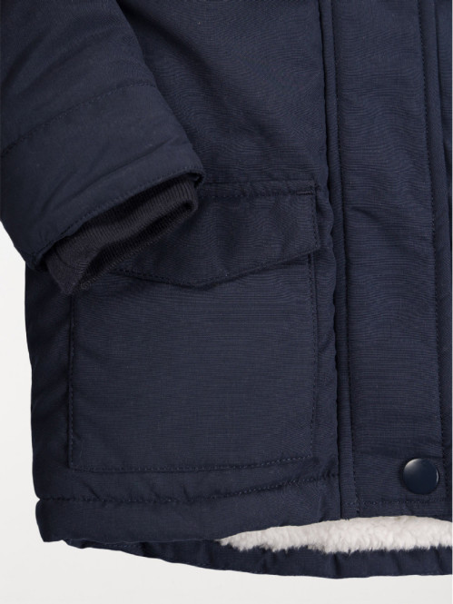 Parka à capuche marine...