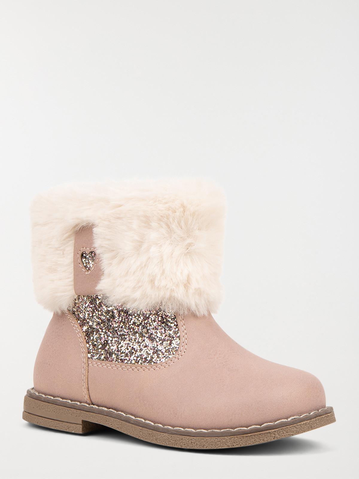 Bottines roses fourrées fille (24-30)