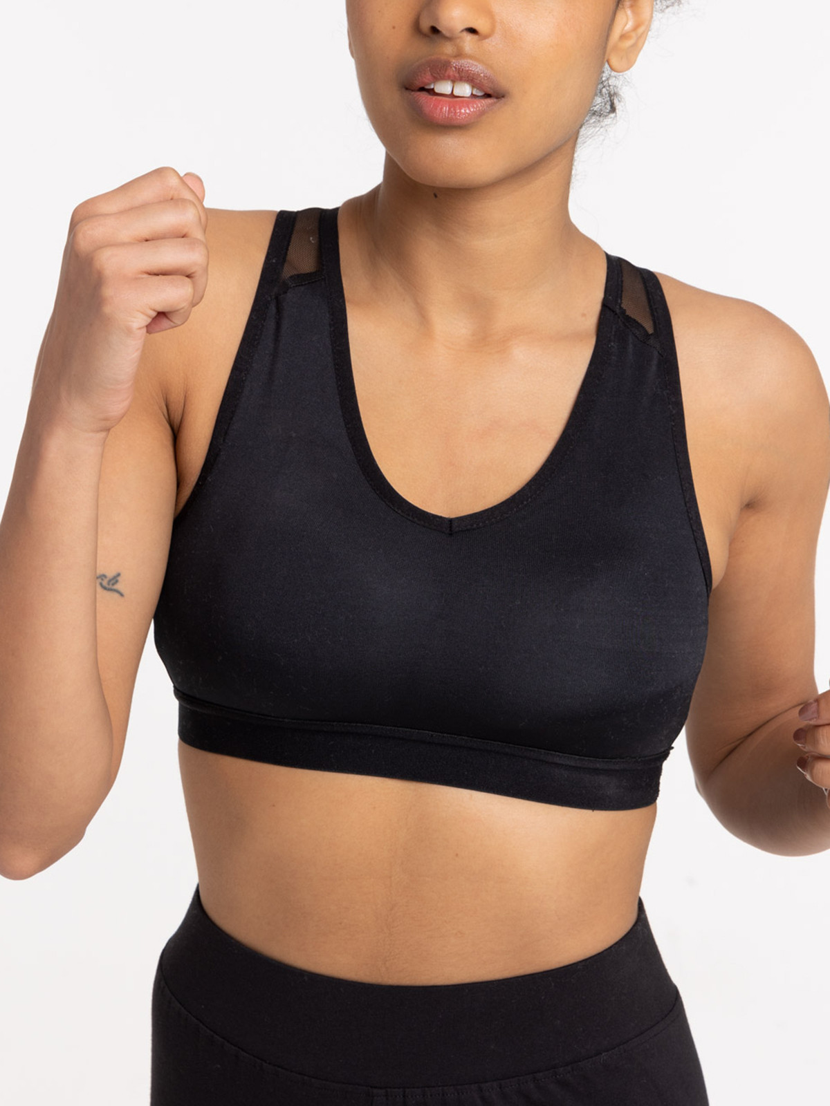 Brassière de sport noire femme