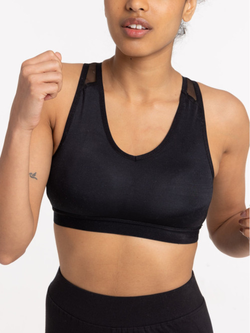Brassière de sport noire femme