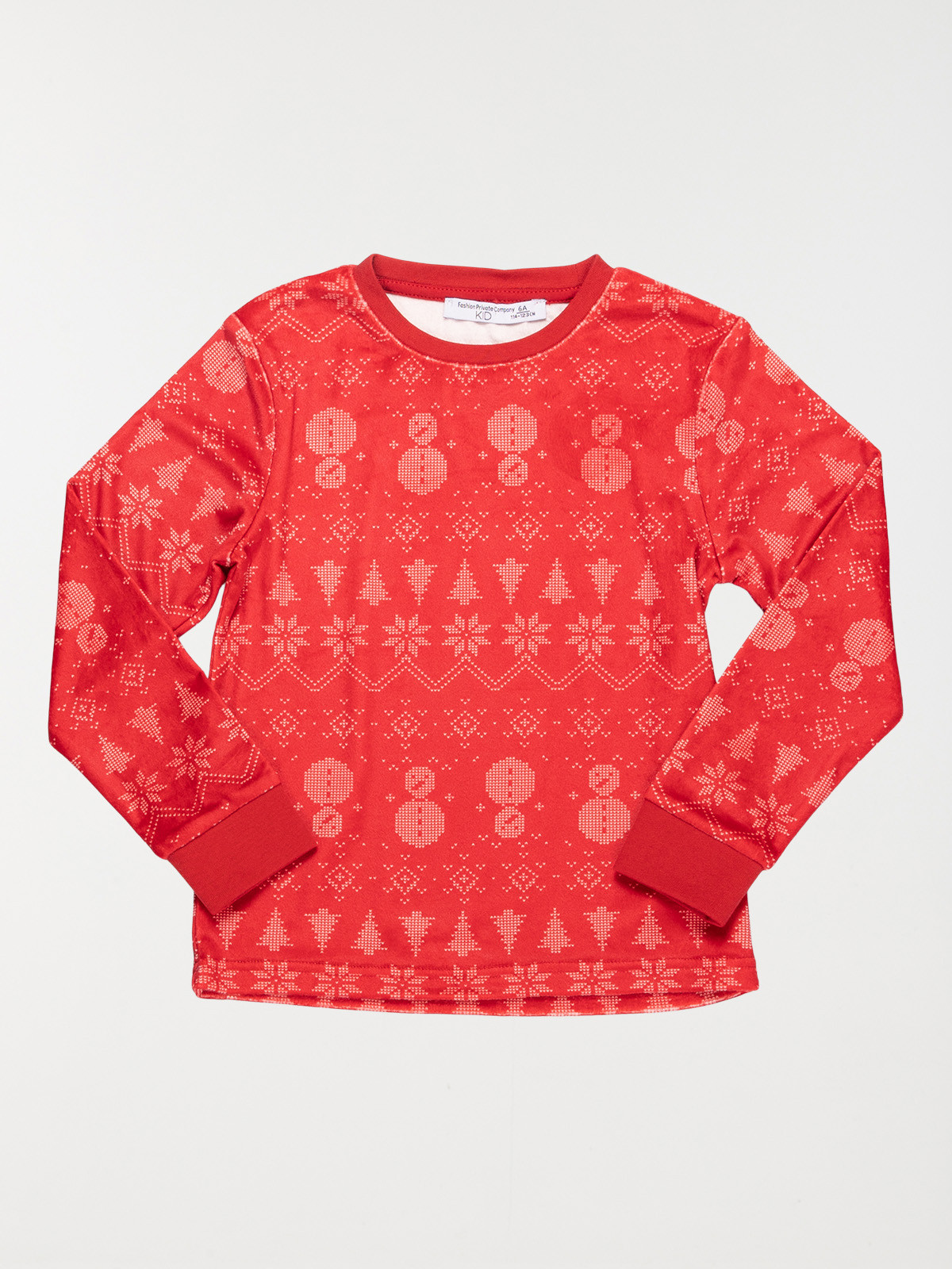 Pyjama de Noël rouge opéra fille (3-12A)