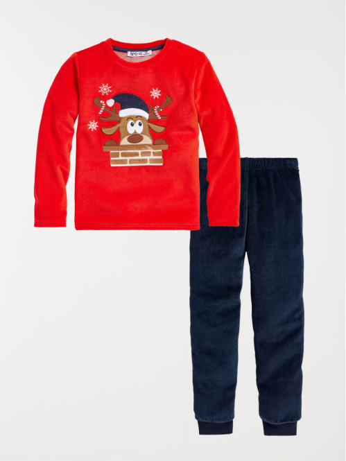 Pyjama de Noel cerise garcon 3 12A
