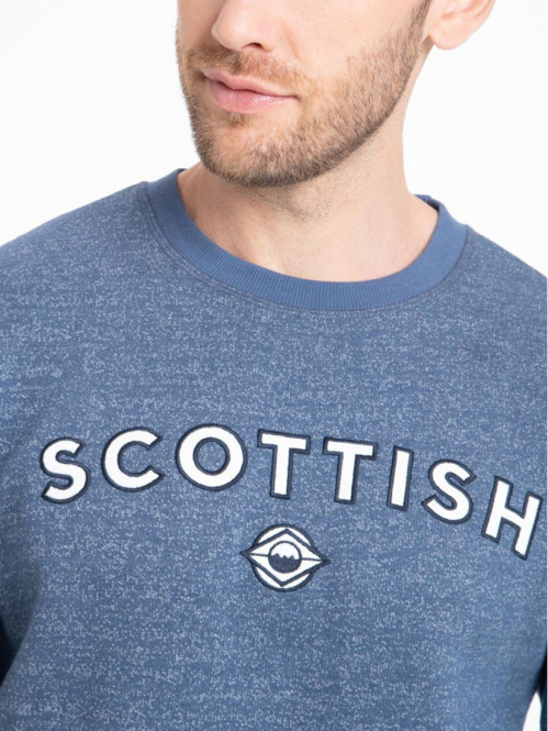 Sweat coloris encre brodé...