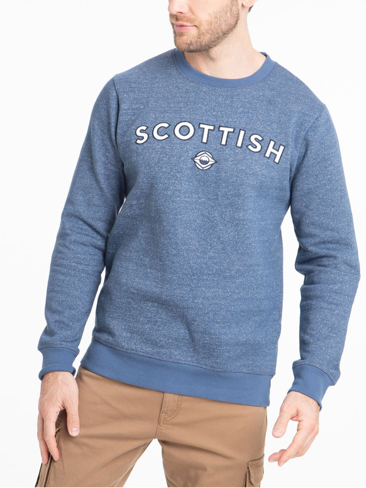 Sweat coloris encre brodé homme Sweat coloris encre brodé homme