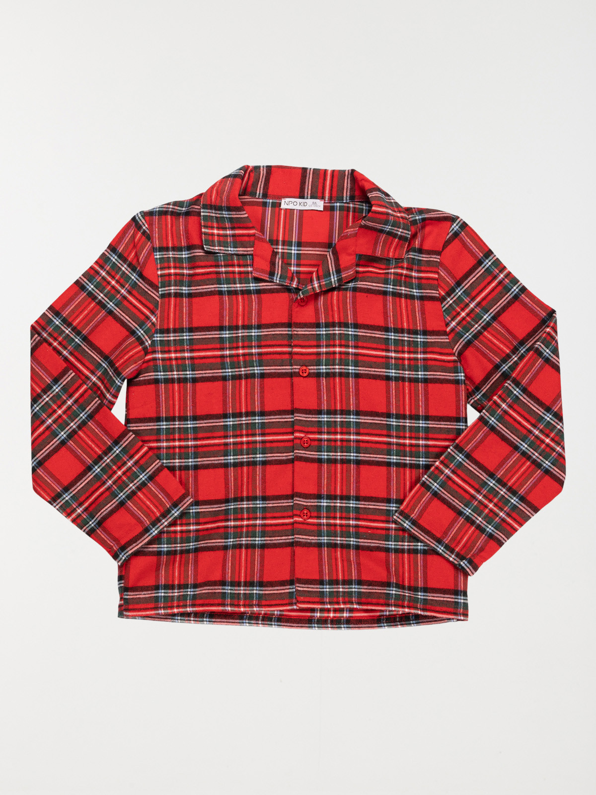 Pyjama à carreaux rouge garçon (4-12A)